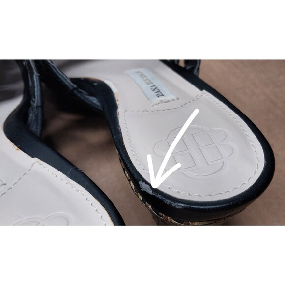 Dana Buchman Women Size 9M Brown Black Billy Strappy Wedge Heel Open Toe SANDALS - Picture 8 of 15